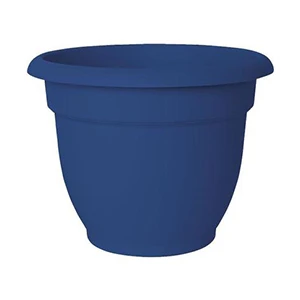 Ariana Self-Watering Planter, Bermuda Teal Plastic, 10 Inch Diameter