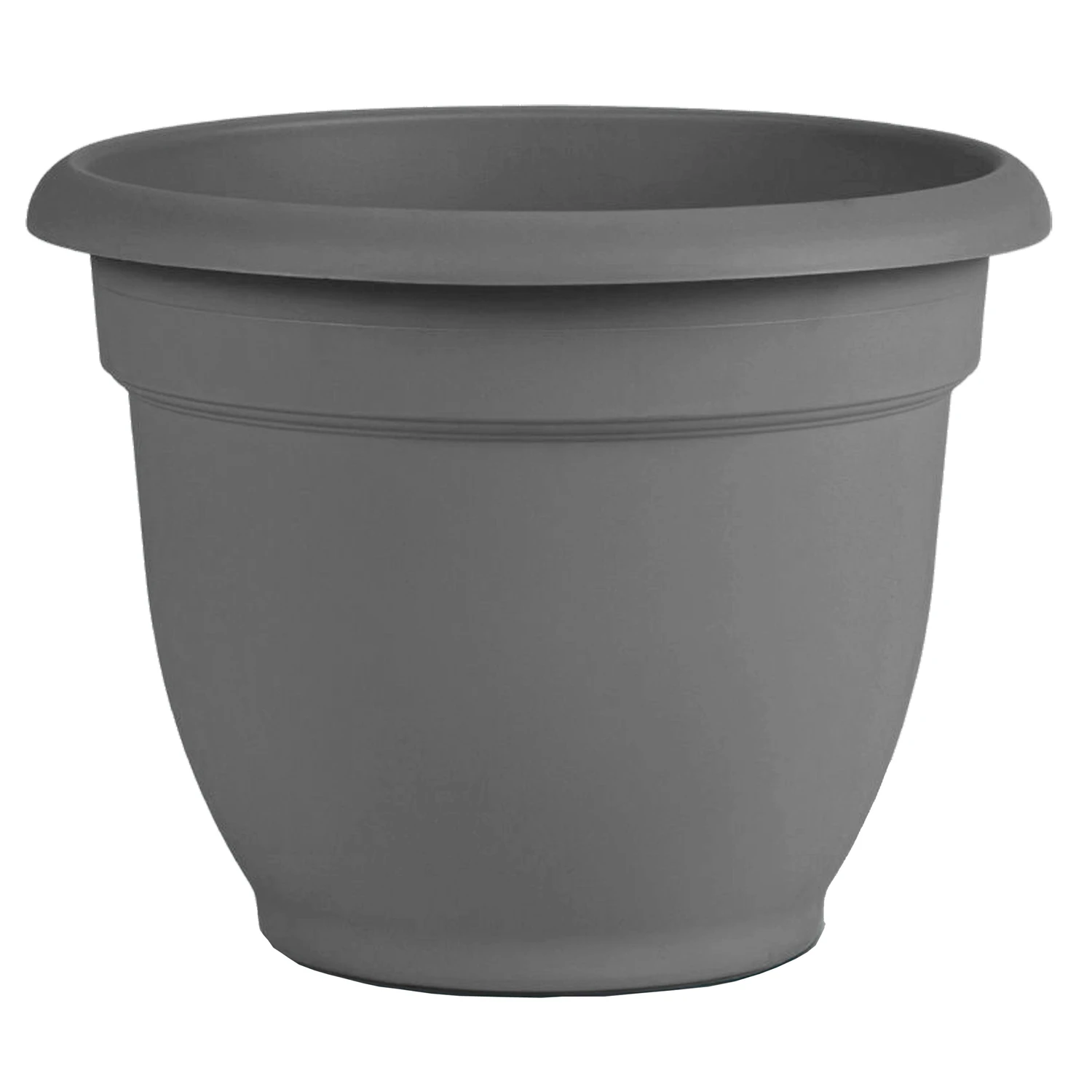 Ariana 13.75 In. H X 16 In. Dia. Charcoal Plastic Self Watering Planter