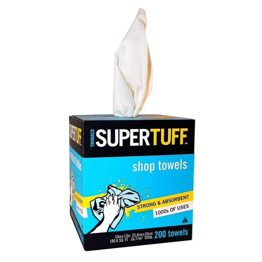 Supertuff 200-count Shop Towels, 10" X 12" Size, Model 10220