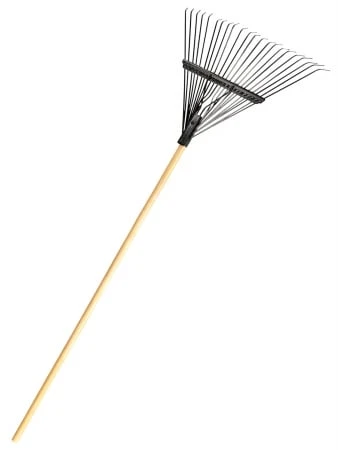 True Temper 48-inch Steel Tine Lawn Rake With 22 Tines And Spring Brace