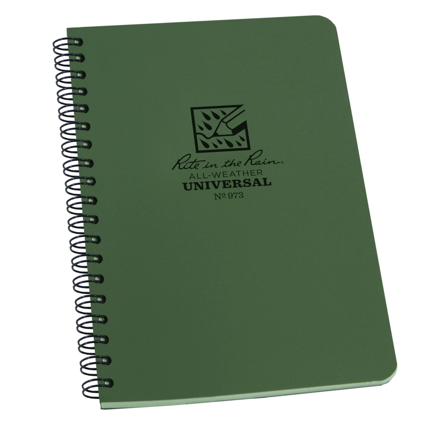 4.625 In. W X 7 In. L Wire-o Green All-weather Notebook