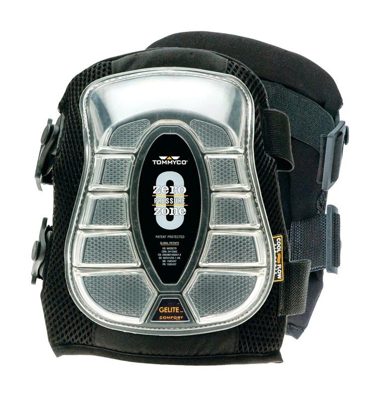 Tommyco GELite 6 in. L X 3.5 in. W Gel Knee Pads Black