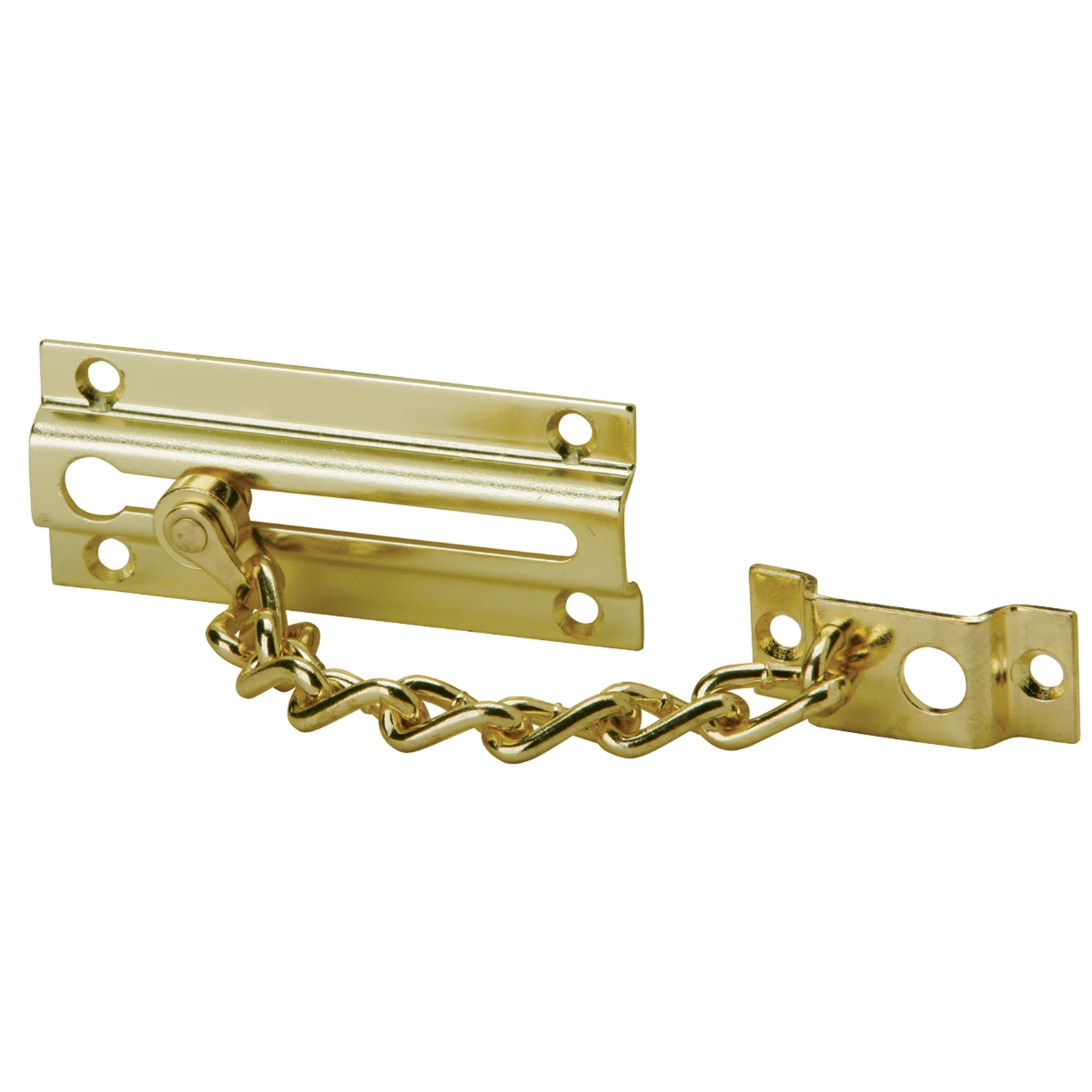 1-7/16 In. H X 3-3/8 In. L Polished Brass Chain Door Guard Model 481f3