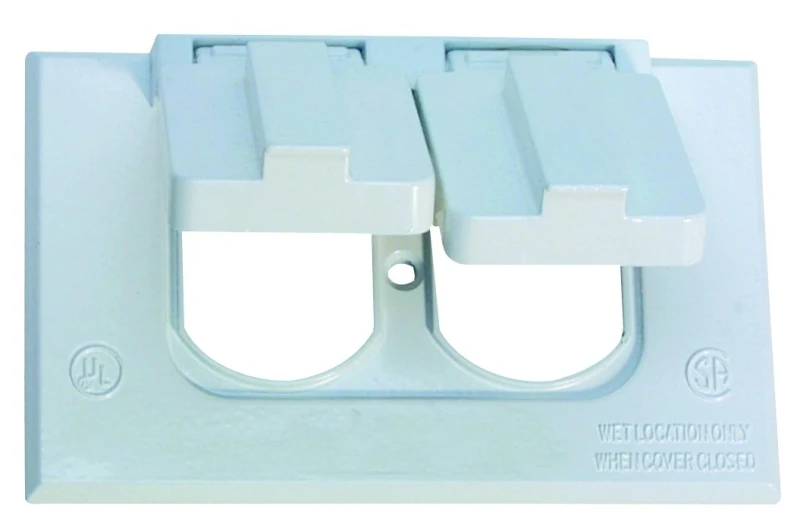 Bwf Fc-81wv 1-gang Weatherproof Duplex Cover 4-1/2" X 2-3/4" Horizontal Mount