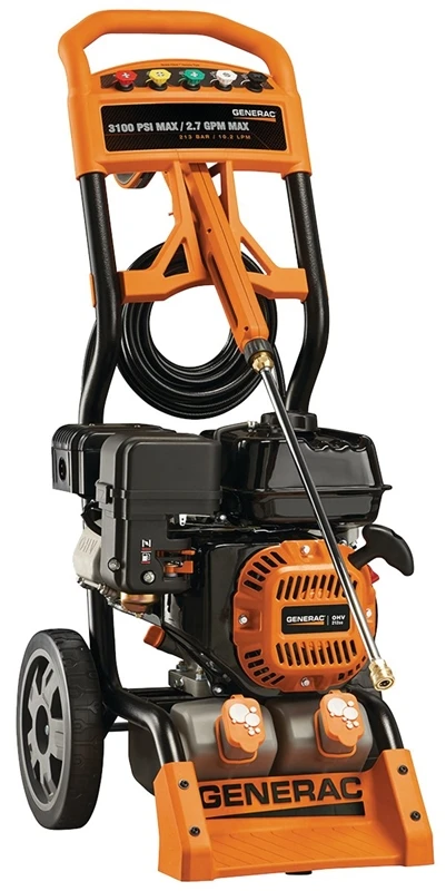 Generac 6923 3100 Psi Cold Water Heavy Duty Residential Pressure Washer, 196 Cc Engine