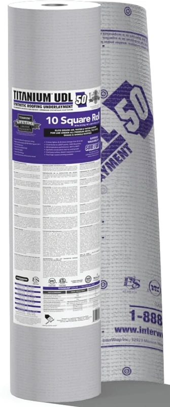 Udl50 Commercial Grade Roof Underlayment, 250 Ft L X 48 In W X 30 Mil T