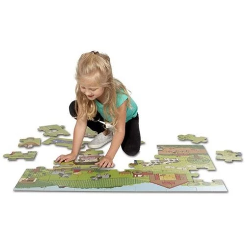 Melissa & Doug Natural Play Giant Floor Puzzle: On the Farm (35 Pieces)