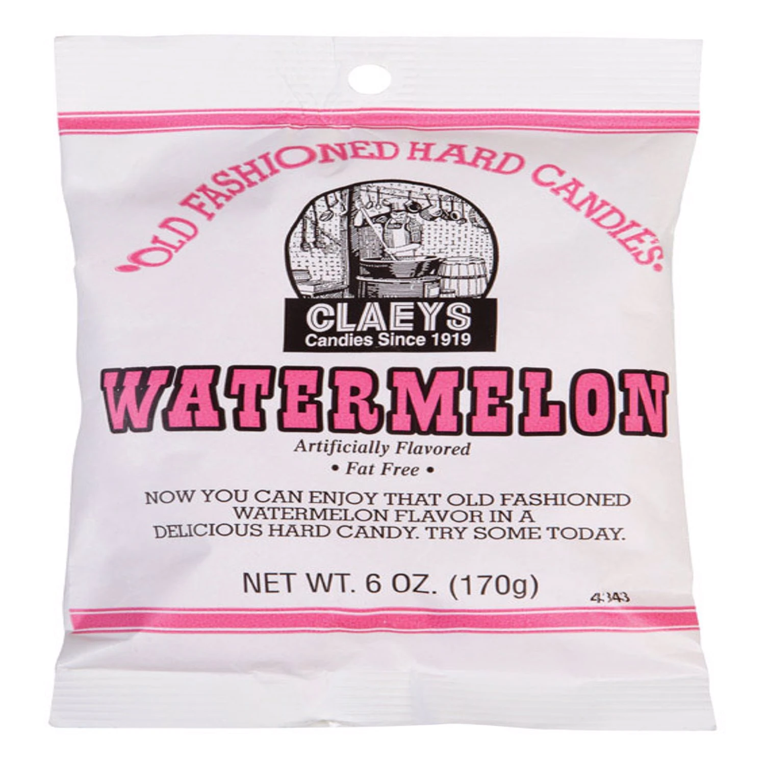 Claeys Old Fashioned Watermelon Hard Candy 6 oz