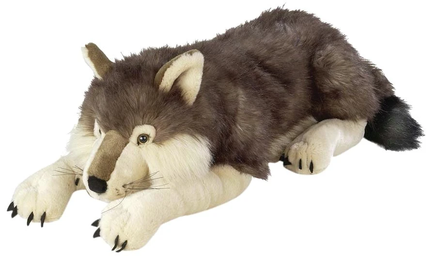 Cuddlekins Jumbo Wolf Plush Stuffed Animal - 30 Inch By Wild Republic