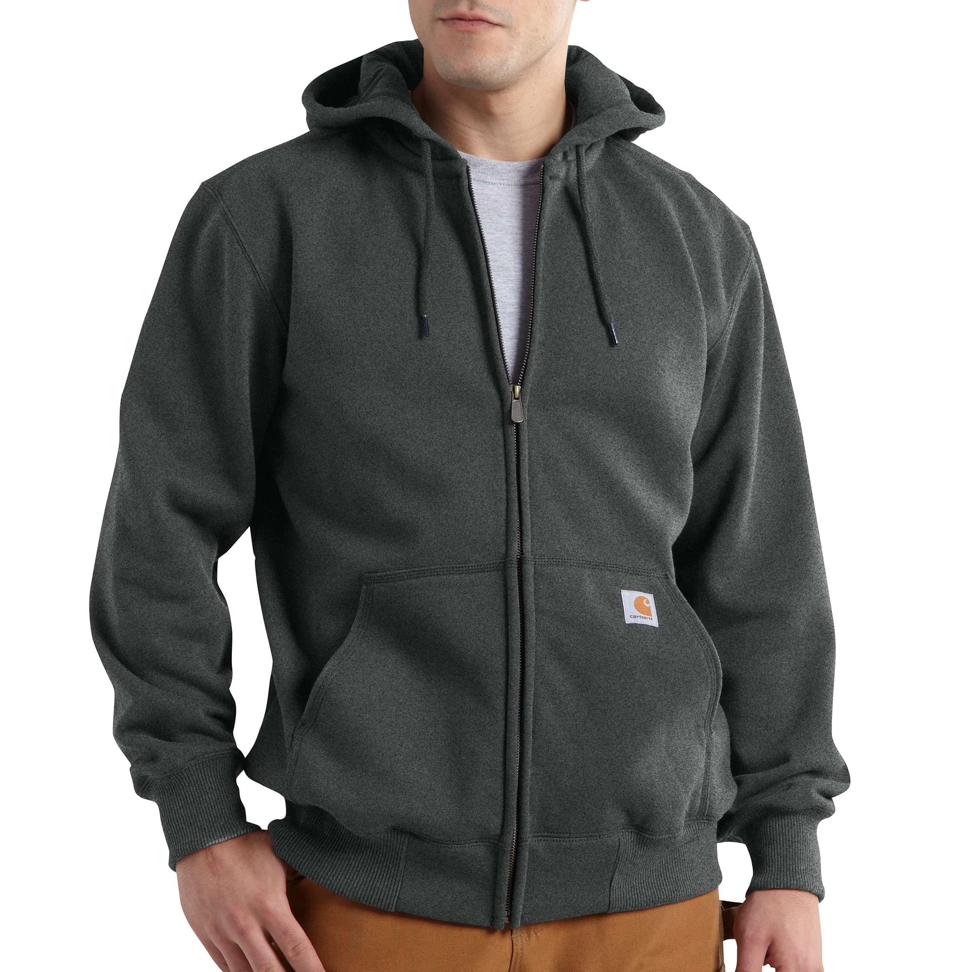 Men's Rain Defender Paxton Heavyweight Full-zip Sweatshirt, Medium, Carbon Heather
