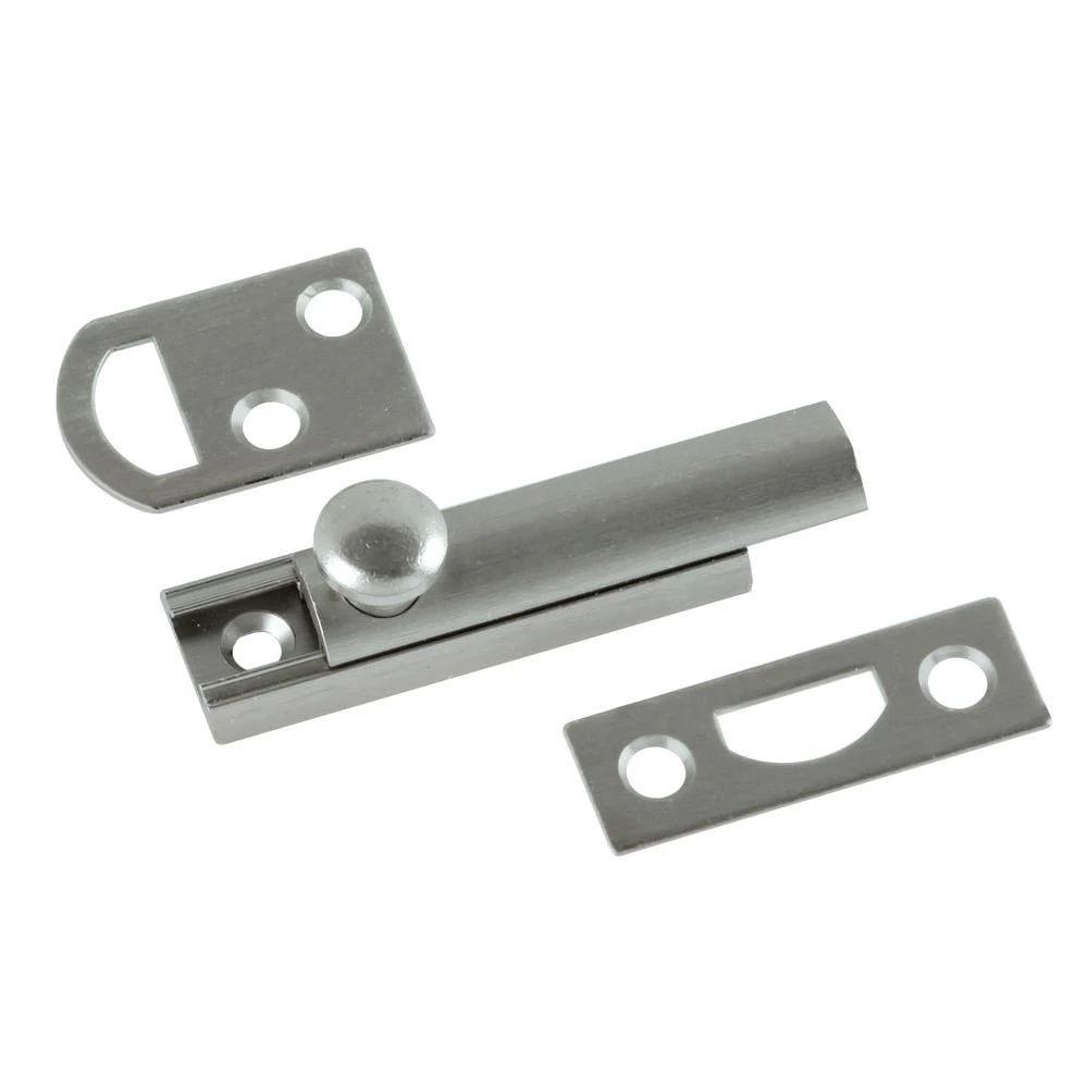 2 Inch Satin Nickel Solid Brass Slide Door Bolt Model 1847-sn By First Watch Security