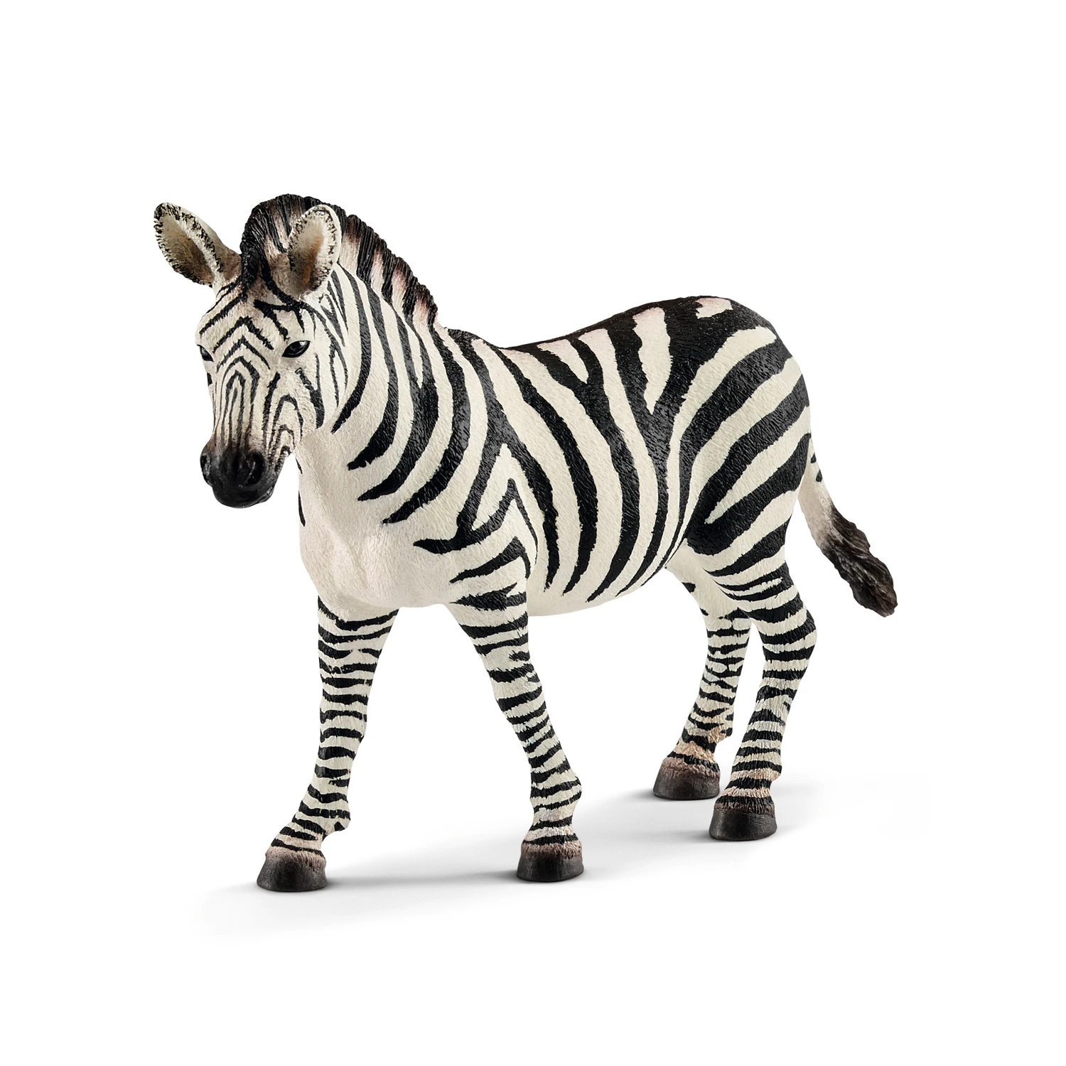 Wild Life Female Zebra Toy Figure - Realistic Black And White Design