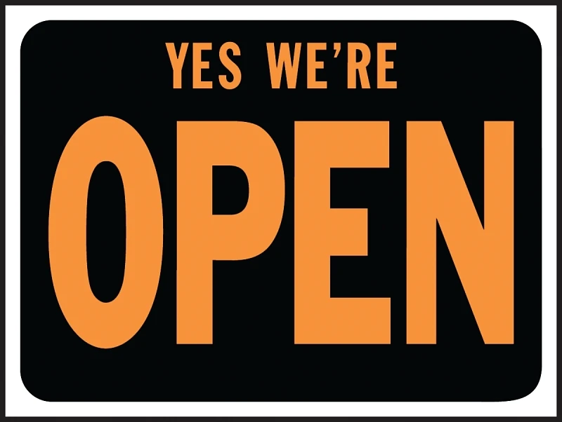 Hy-Ko Yes We're Open Sign (Set of 10)