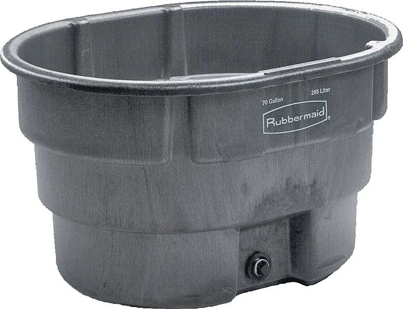 70 Gallon Black Stock Tank, Model Fg424400bla, Durable Plastic