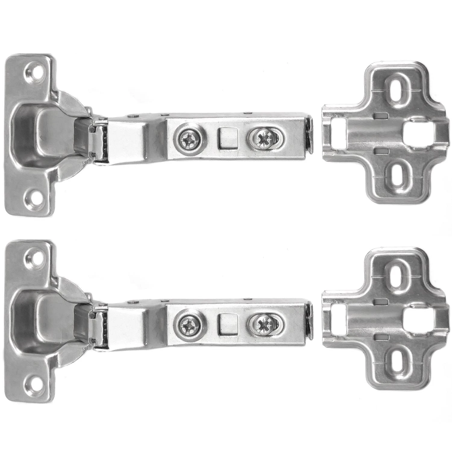 European Chrome Full Overlay 110-Degree Soft Close Hinge (1-Pair)