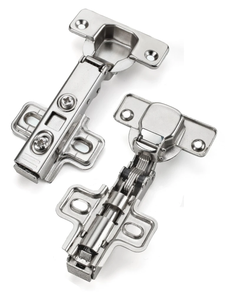 110-Degree Chrome Half Overlay Soft Close European Hinge (1-Pair)