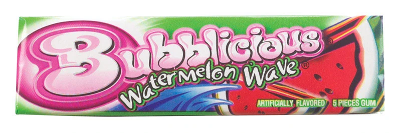 Bubblicious Watermelon Wave Chewing Gum 5 pc.