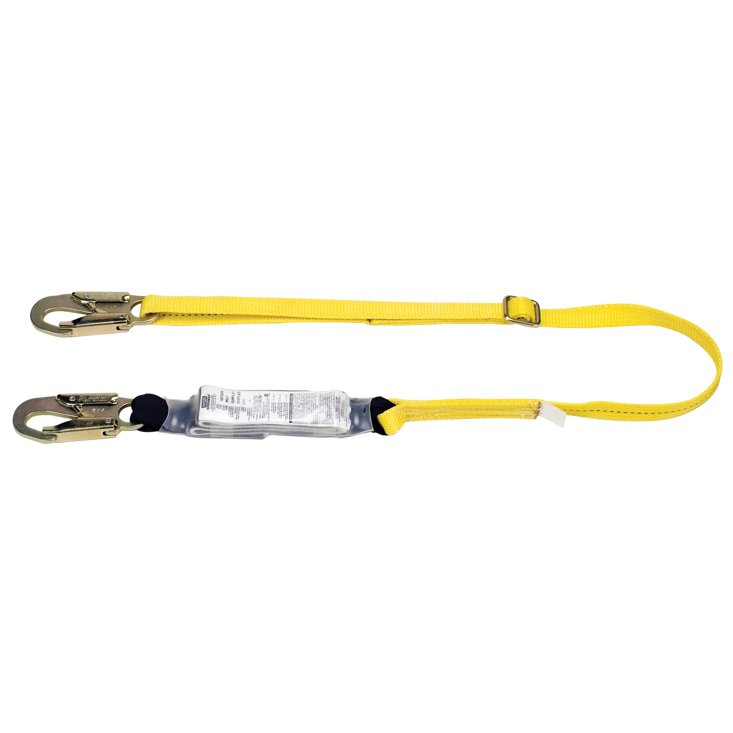 Workman Unisex Polyester Shock Absorbing Lanyard Yellow 6 Ft