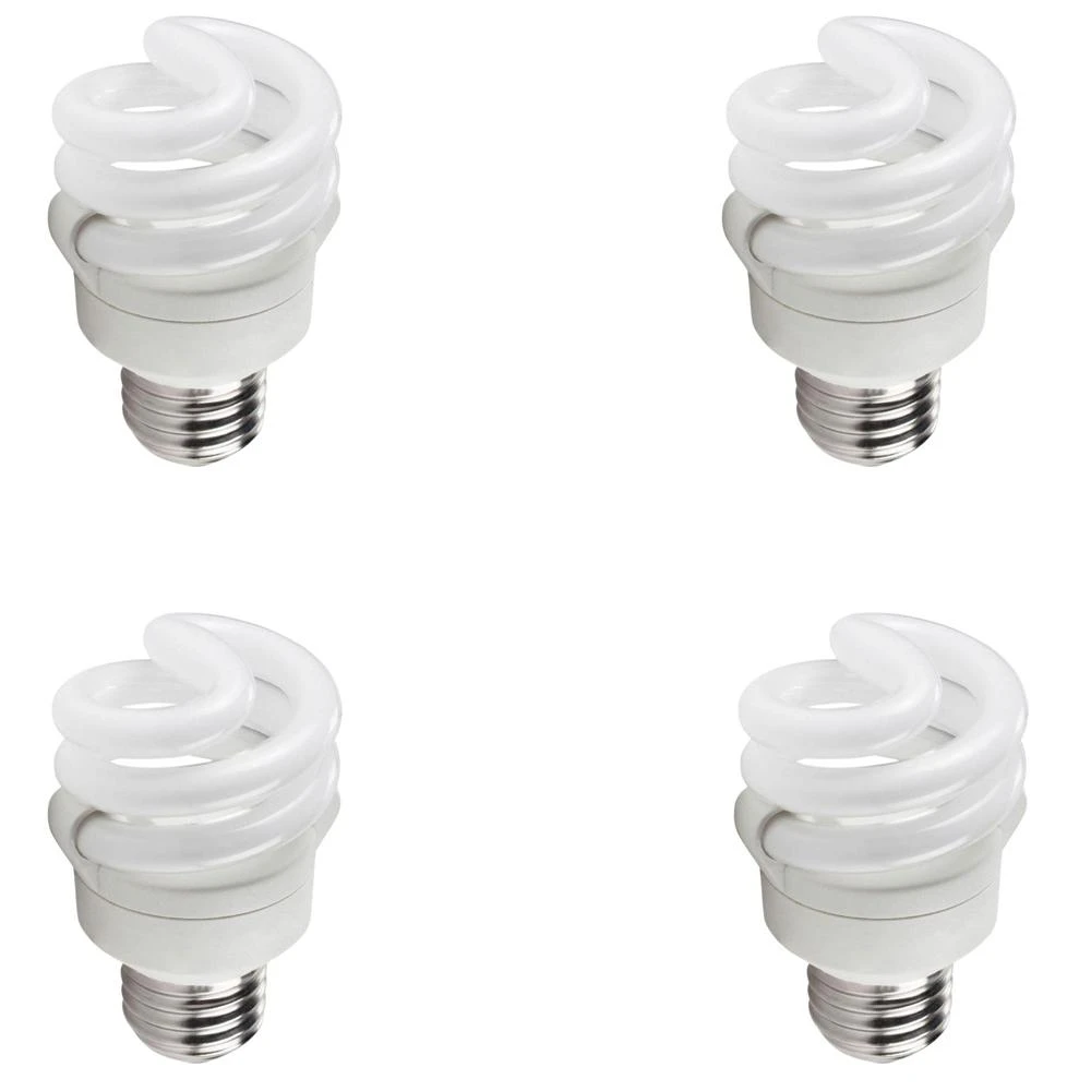 Philips Energy Saver 40W Equivalent Soft White Medium Base T2 Spiral CFL Light Bulb (4-Pack)