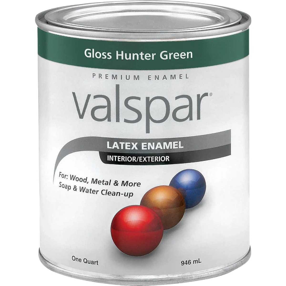 65000 Series 65096 Gloss Hunter Green Latex Enamel Spray Paint, 1 Quart