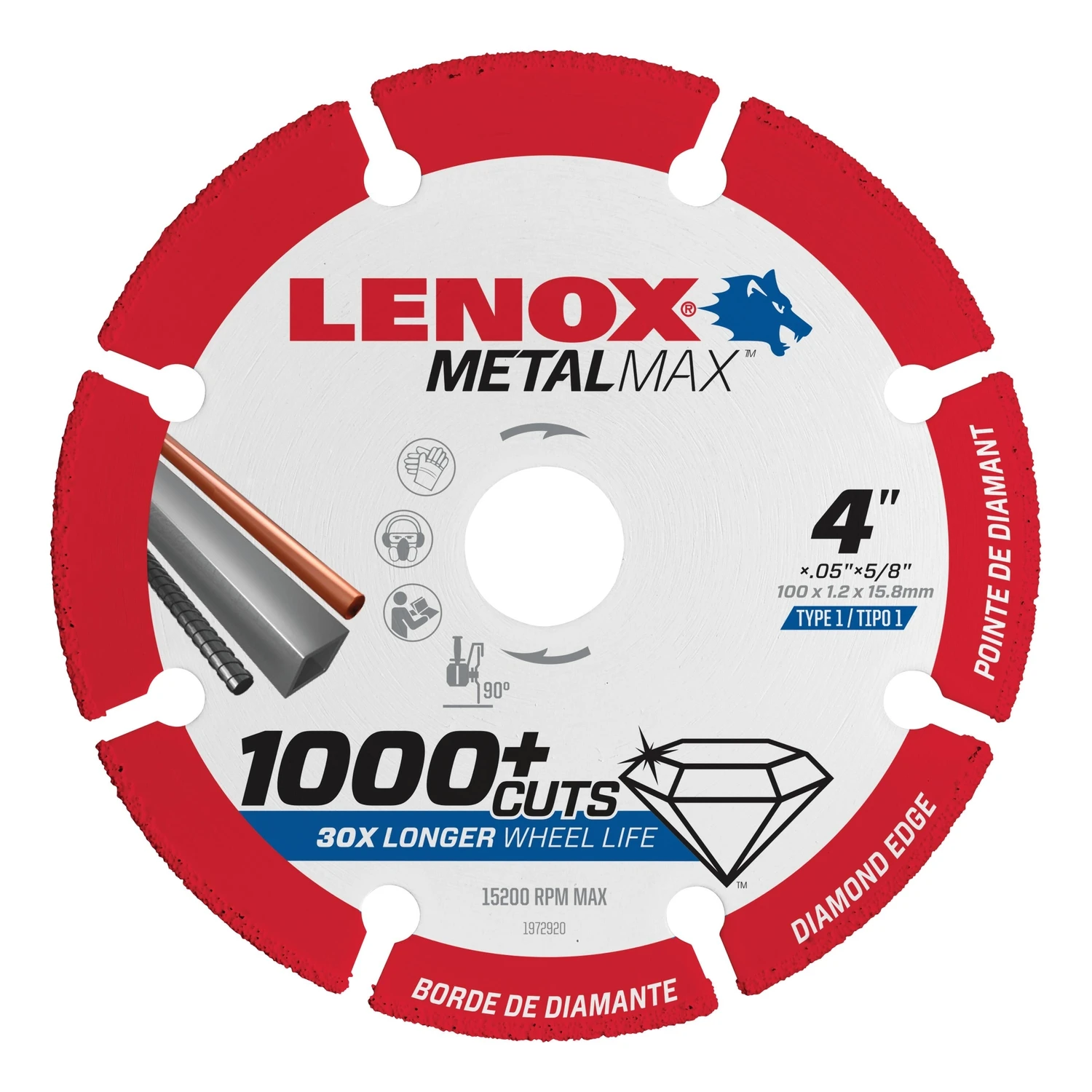 Metalmax 4 In. Diamond Cut-off Wheel With 5/8 In. Arbor For Metal Cutting
