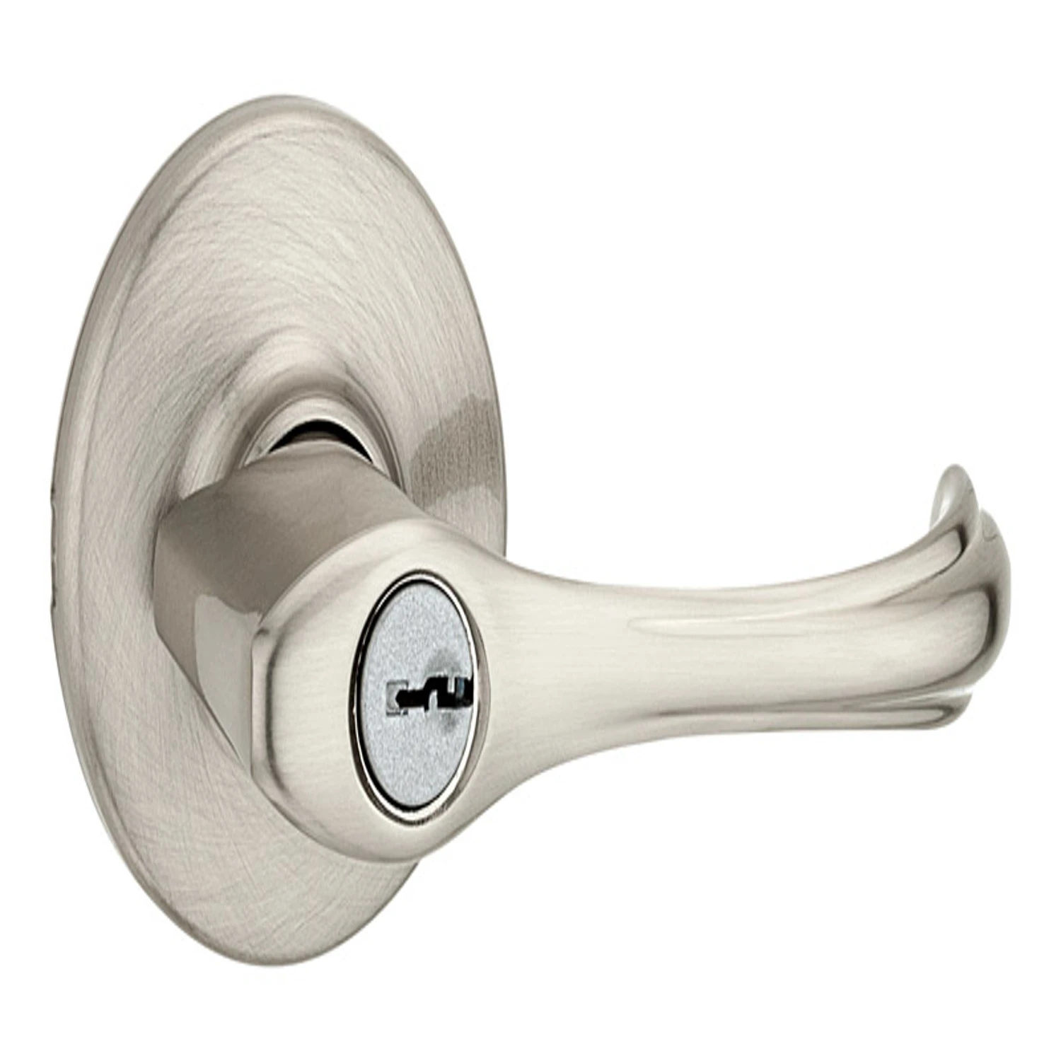 Maximum Security Dorian Reversible Entry Lever Door Handle in Satin Nickel Finish