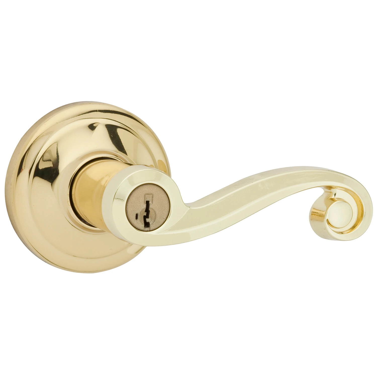 Signature Brass Lido Universal Keyed Entry Lever Door Handle