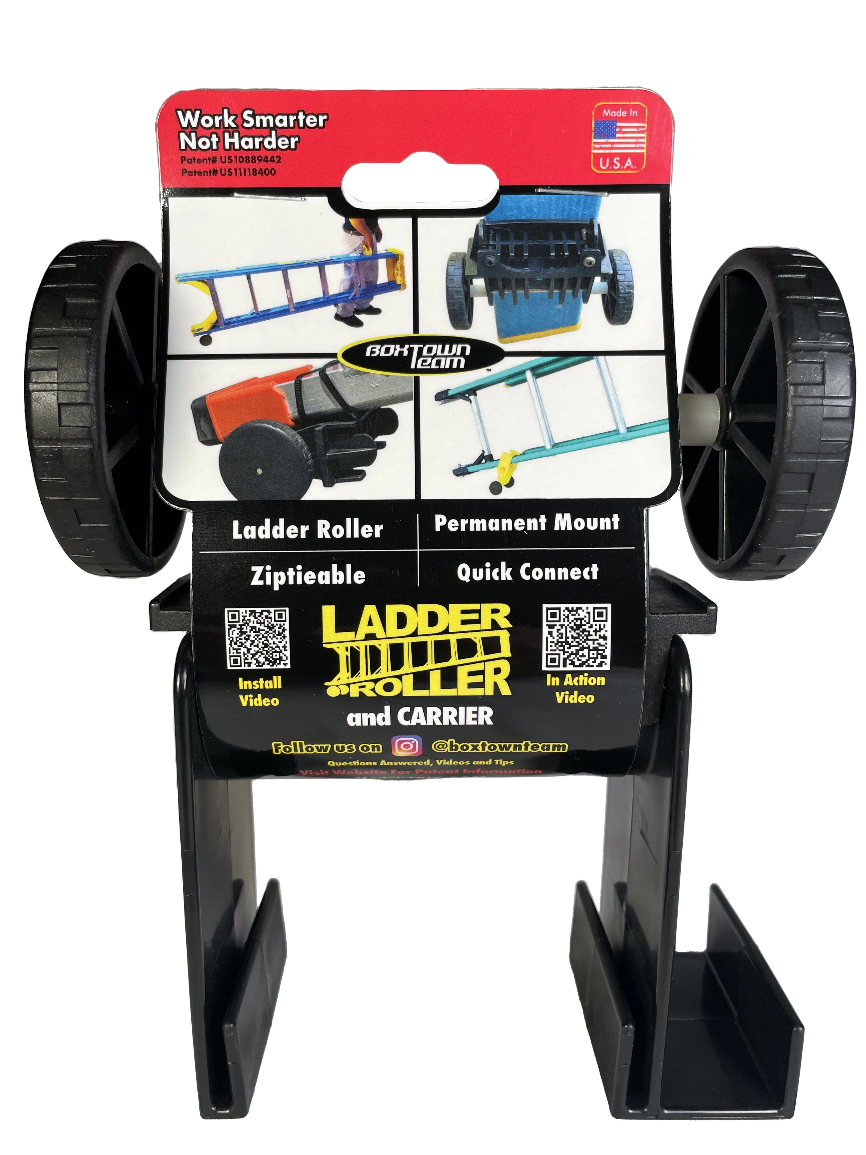 Boxtown Team Plastic Yellow Multi-Functional Ladder Carrier 1 pk Boxtown Team Plastic Yellow Multi-Functional Ladder Carrier 1 pk