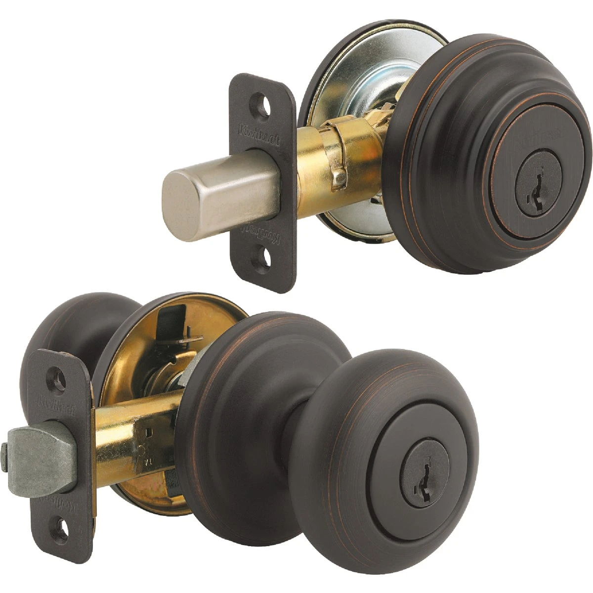Venetian Bronze Deadbolt And Door Knob Combo Pack 991j 11p Smt Cp K4