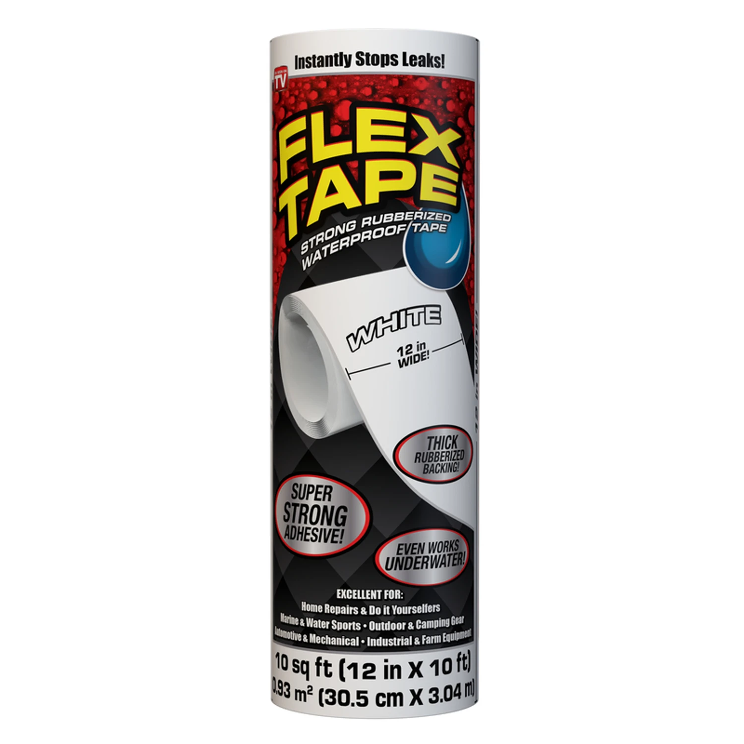 12 In. X 10 Ft. Waterproof Repair Tape, White