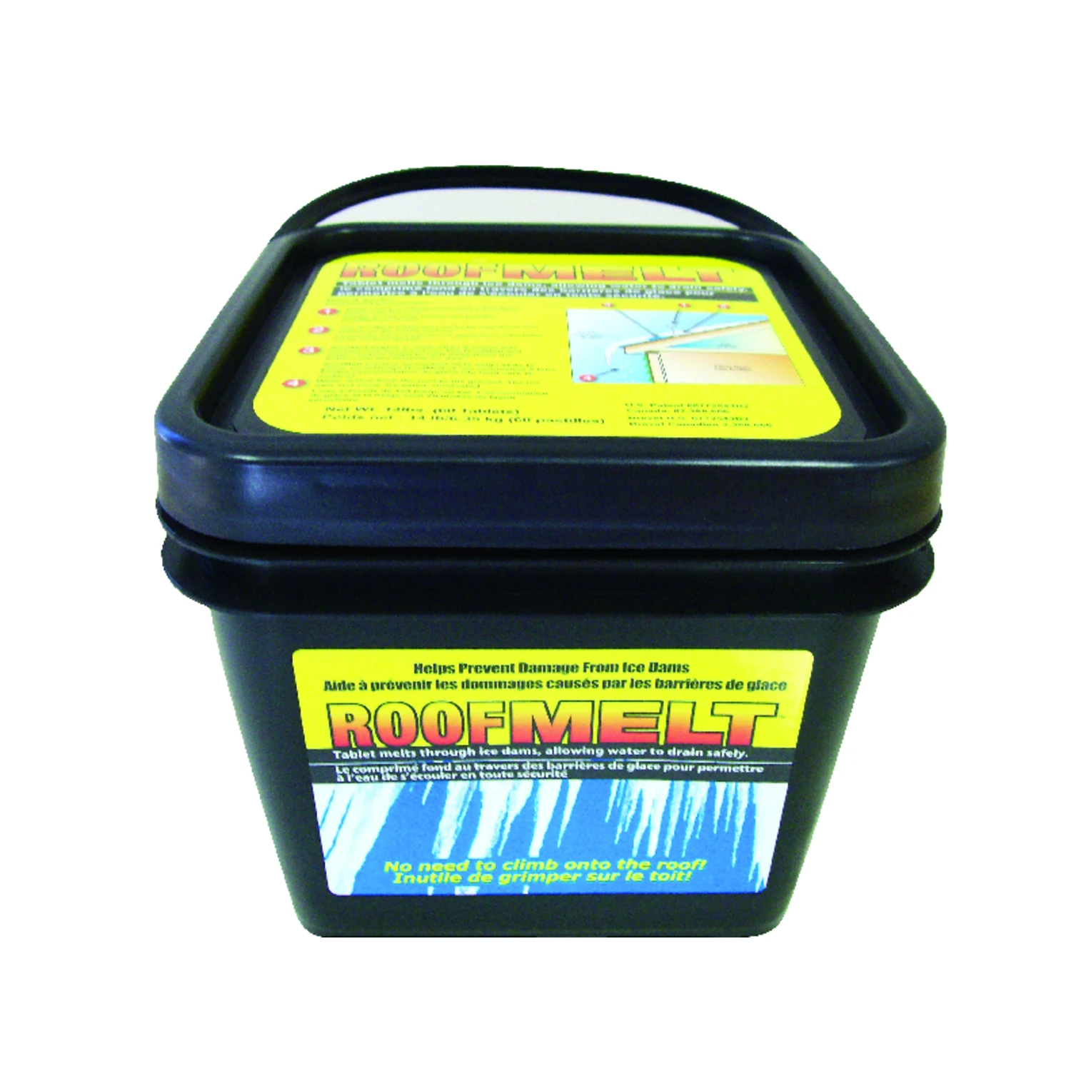 Roof Ice Dam Melter, Calcium Chloride, 60 Pucks
