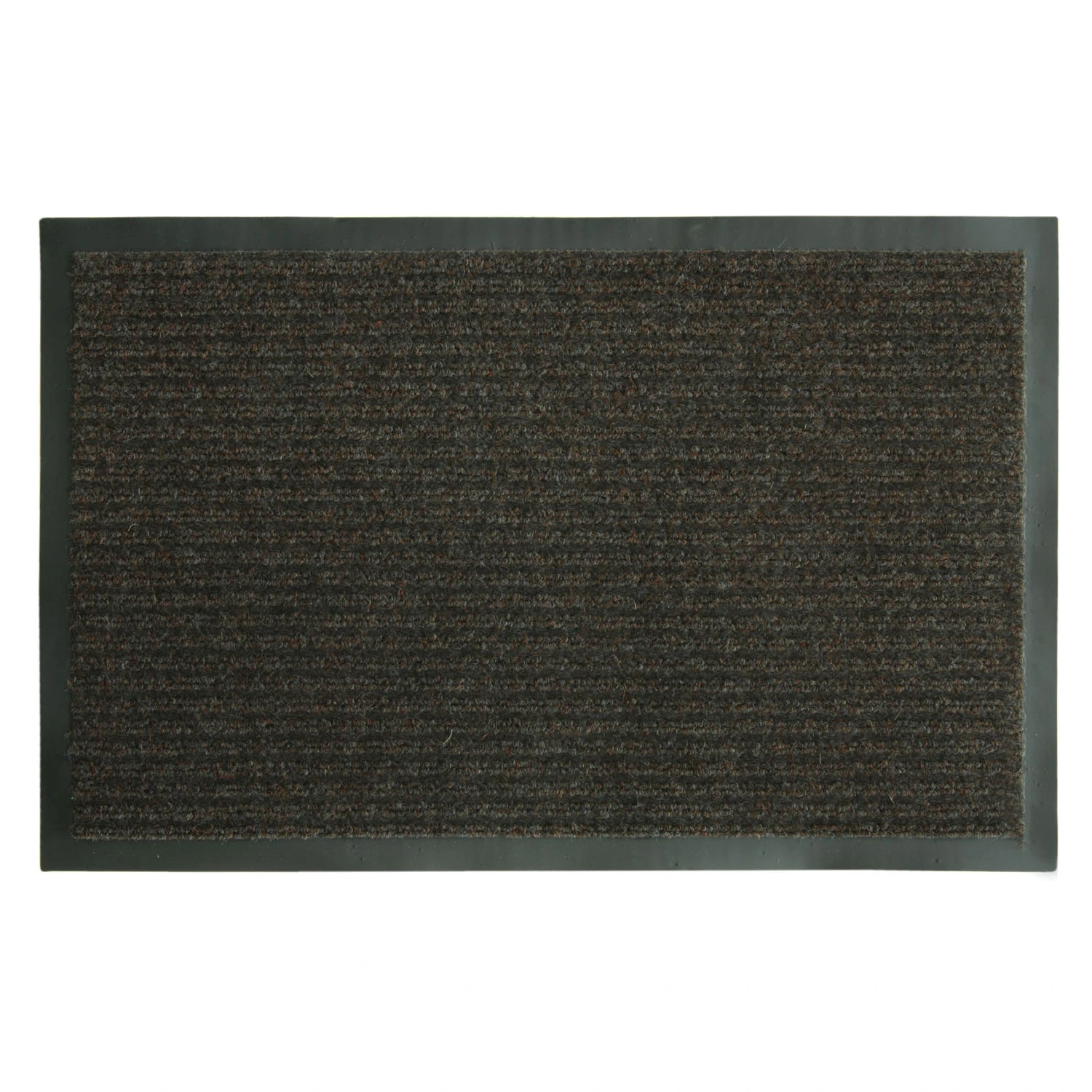 18 In. W X 28 In. L Brown Ribbed Polypropylene Door Mat