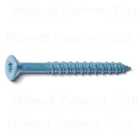 Masonry Screw, 1/4 x 2-3/4 In. Star Flat Head, 100-Pk.