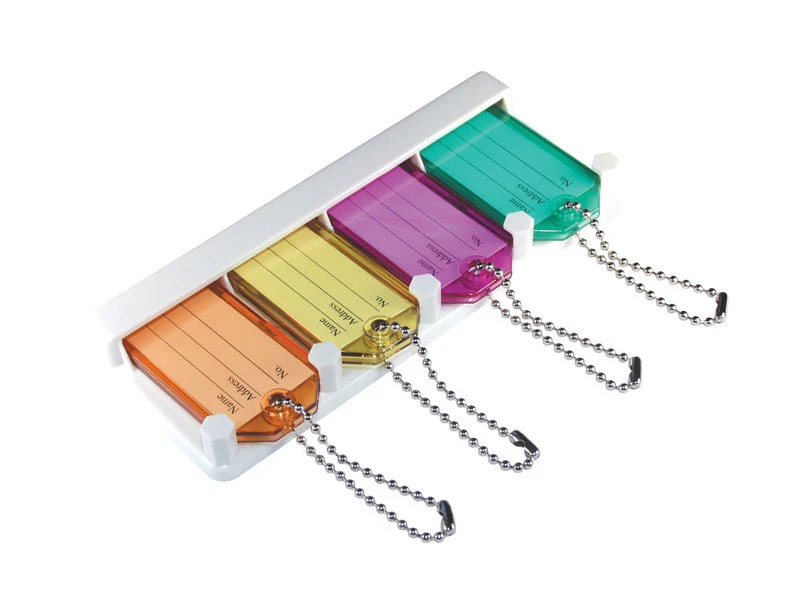 Hillman Metal/Plastic Assorted ID Tag Key Ring Hillman Metal/Plastic Assorted ID Tag Key Ring