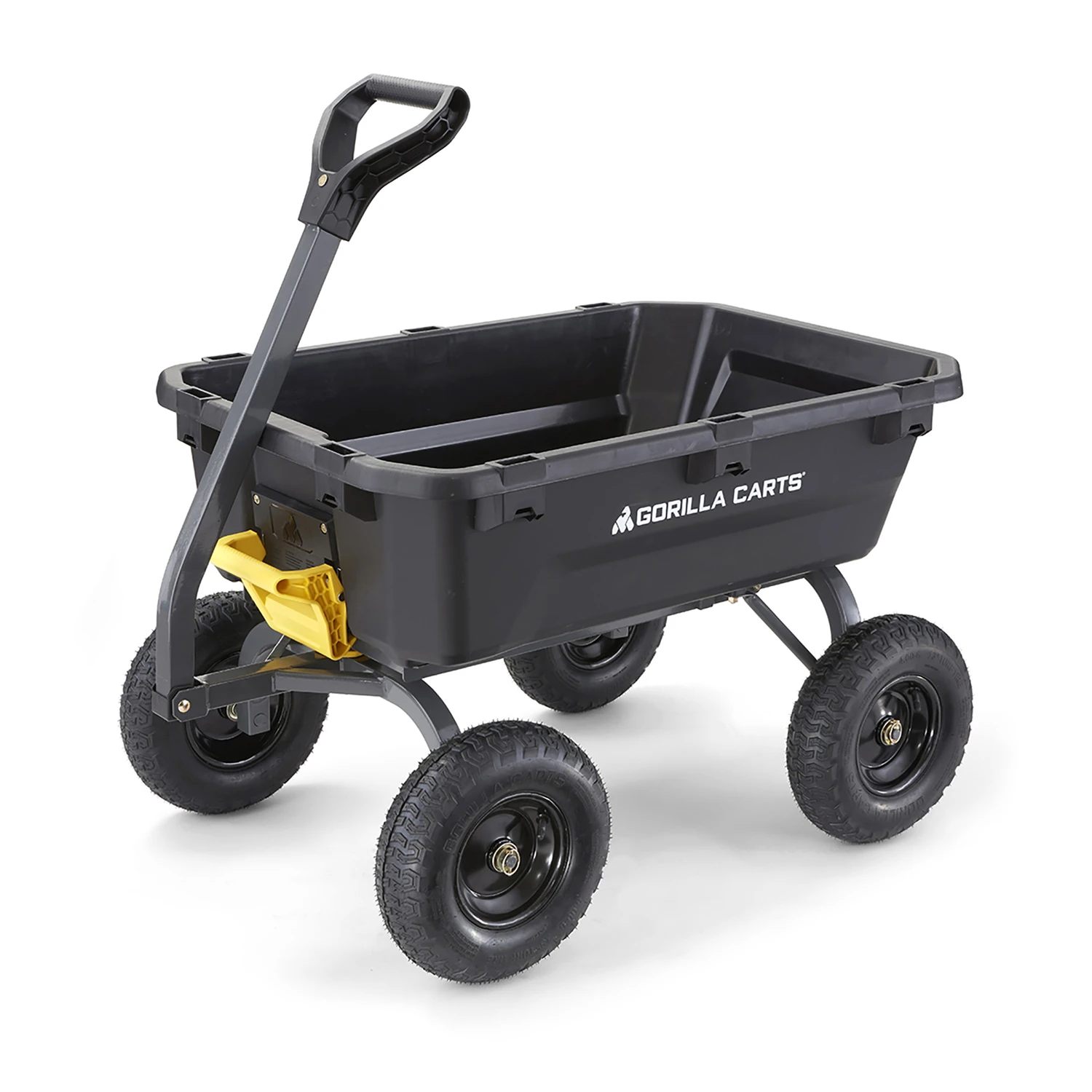 6.5 Cu. Ft. 1200 Lb. Poly Yard Dump Cart With Convertible Handle