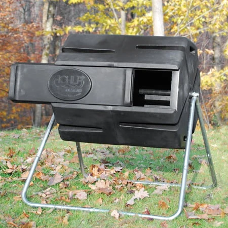 Black Tumbling Composter, 7 Cubic Feet, Model Cmp-05, Horizontal Spinning Design