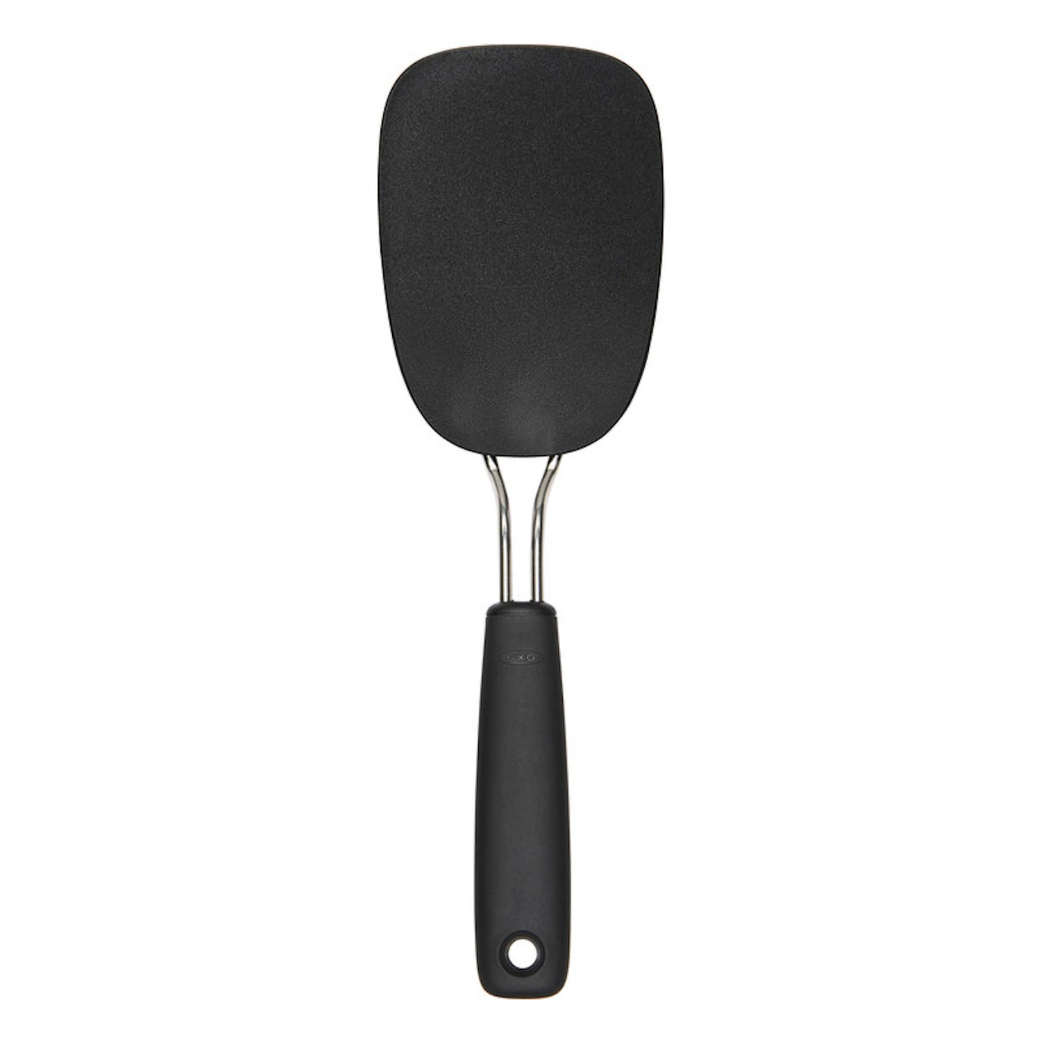 Large Flexible Food Turner Spatula, Black Nylon, Durable Heat Resistant