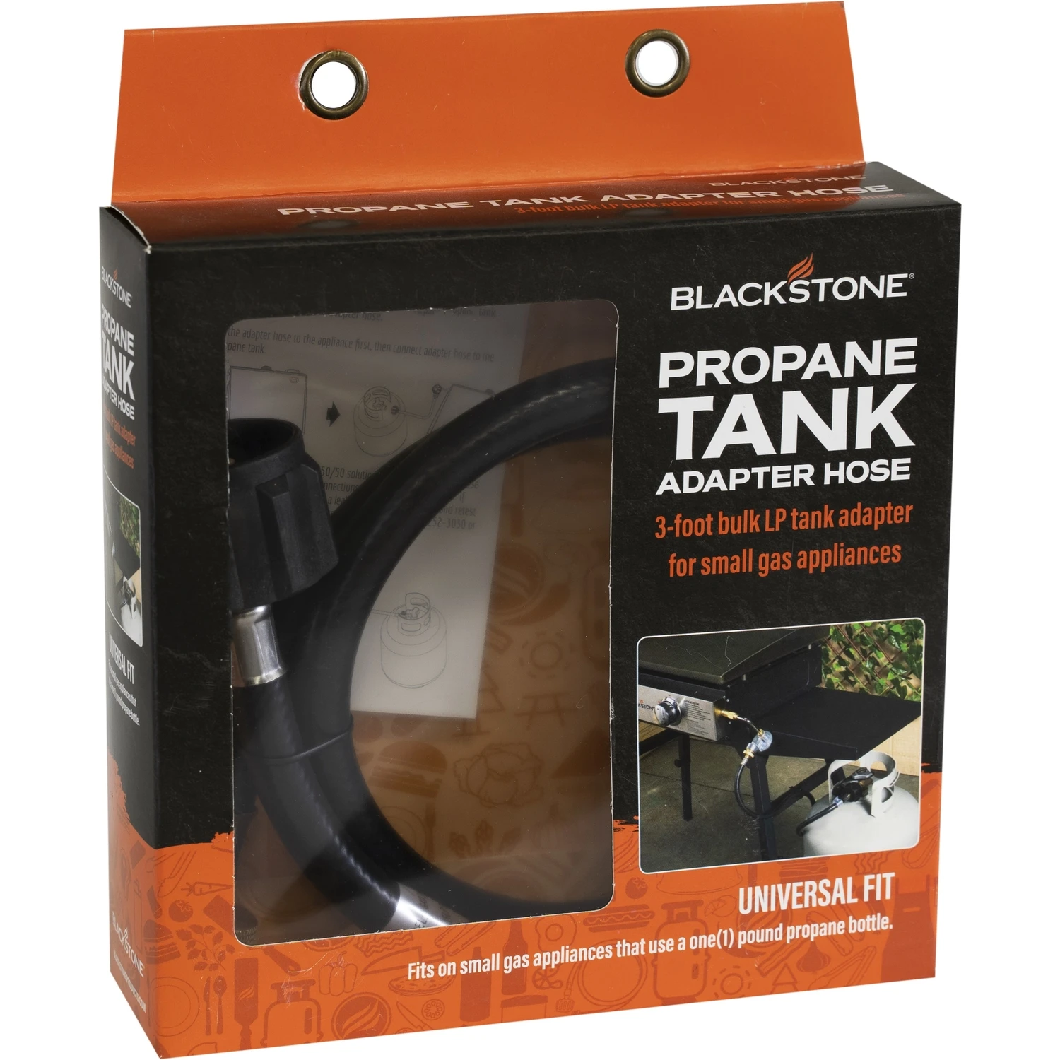 36 In. Reinforced Rubber Propane Adapter Hose & Regulator For Griddles