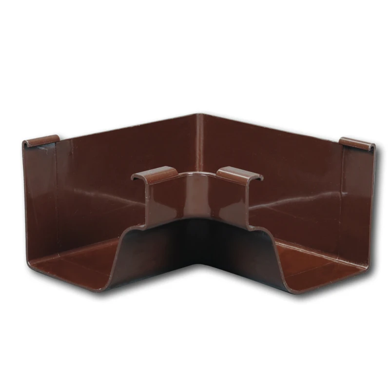 5 In. Traditional K-style Brown Vinyl Gutter Inside Miter M1504
