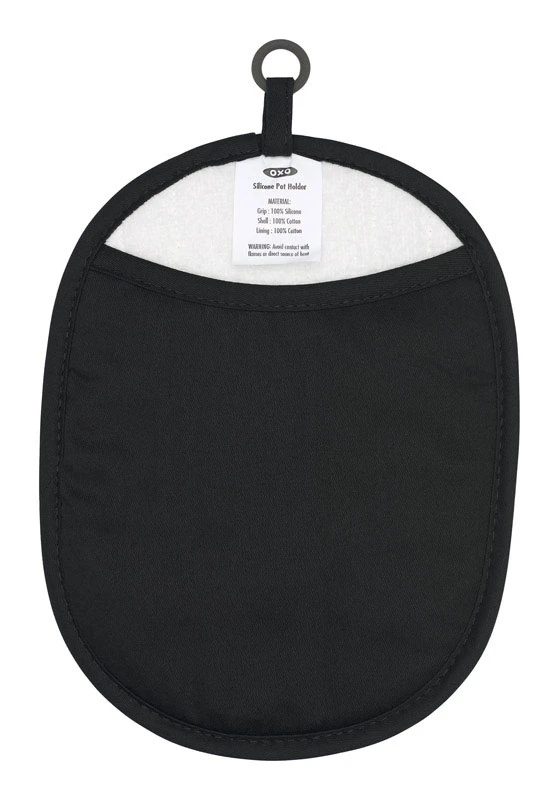 Good Grips Black Cotton/silicone Pot Holder, 9-13/16 In. Length, 1 Pk