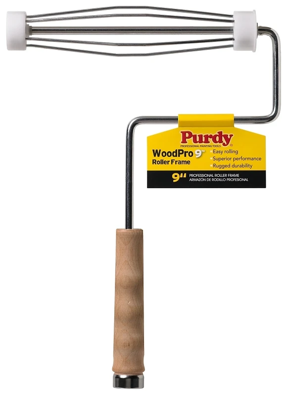9 In. Threaded Roller Frame With Alderwood Handle And 5-wire Cage