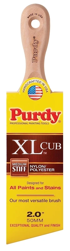 XL-Cub Angular Sash Paint Brush, 2 Inch, Angled Bristles for Precision Painting