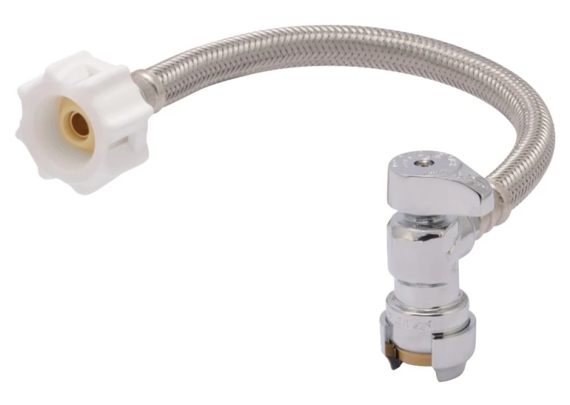 Click Seal 1/2 In. C X 7/8 In. D X 12 In. L Braided Stainless Steel Toilet Connector