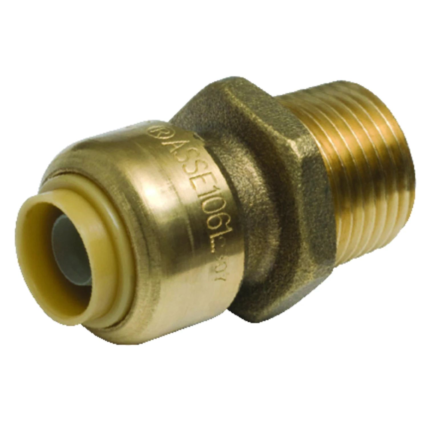 3/8 In. X 1/2 In. Mnpt Reducing Brass Push-to-connect Male Adapter