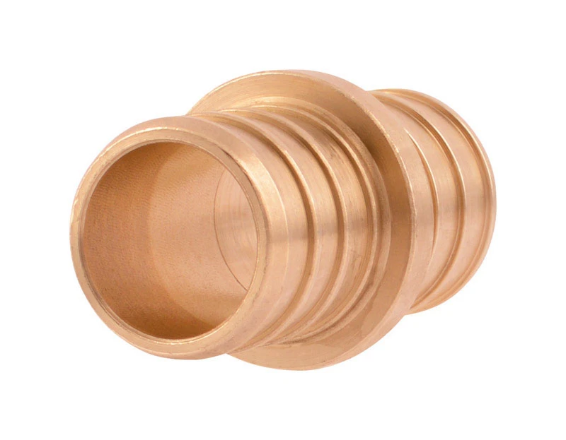Brass Barb Pex Pipe Insert Coupling, Lead-Free, 3/4 In., 25-Pk.
