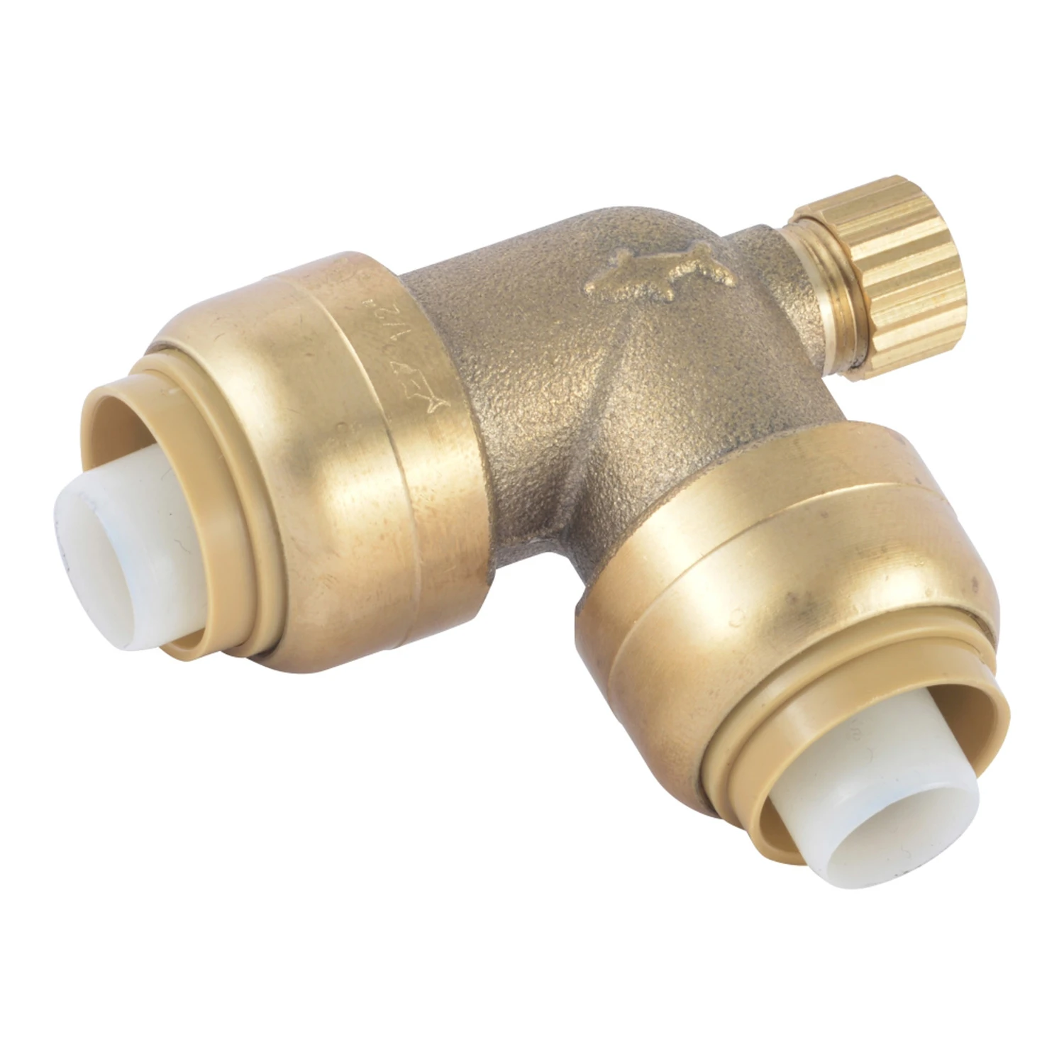 1/2 In. Push-to-connect Brass 90 Degree Elbow With Drain - Model U5248lfa