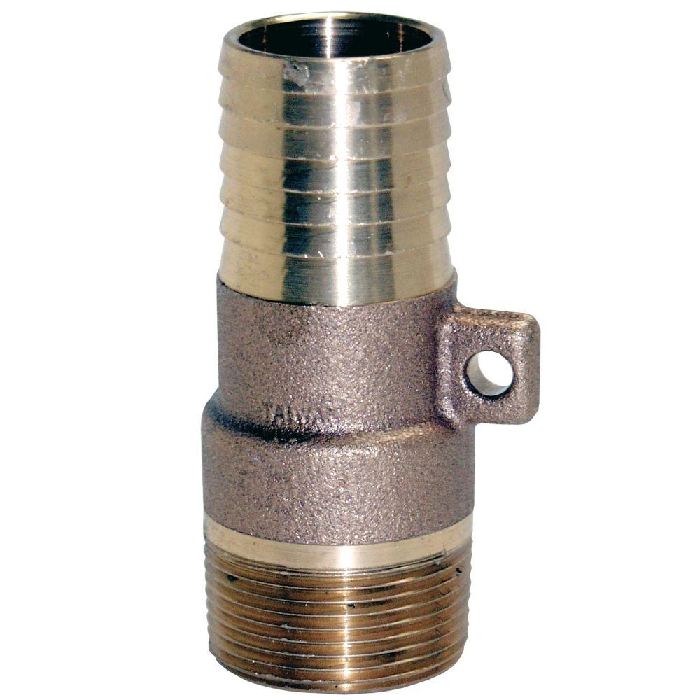 Brass Red Male Adapter, 1 and 1 Quarter Inch