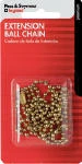 Pass & Seymour Beaded Extension Chain with End Bell & Connector, Brass Finish, 3-Ft.