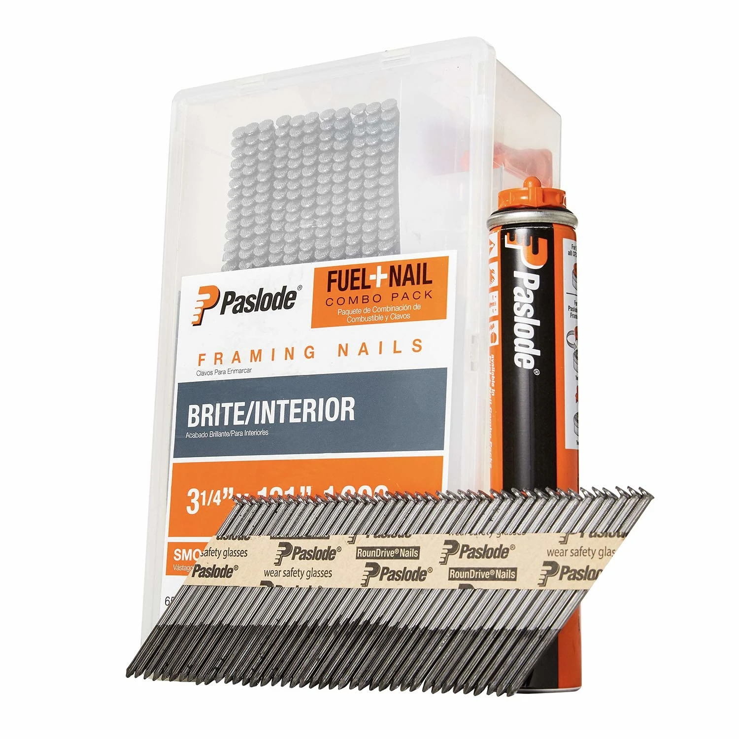 Fuel & Collated Framing Nail Combo Pack, 3-1/4 x .131 In., 1,000-Ct.