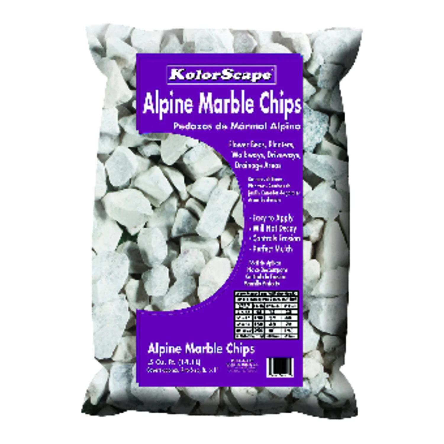 0.5 Cu. Ft. White Decorative Landscape Marble Rock